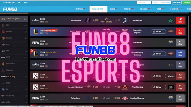 Cách chơi Fun88 E-sports để kiếm tiền triệu mỗi ngày tại Fun88